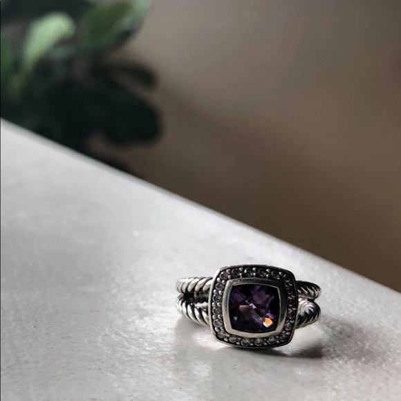 SOLD- David Yurman Petite Albion Ring -Amethyst - Picture 5 of 8